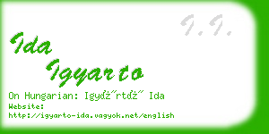 ida igyarto business card